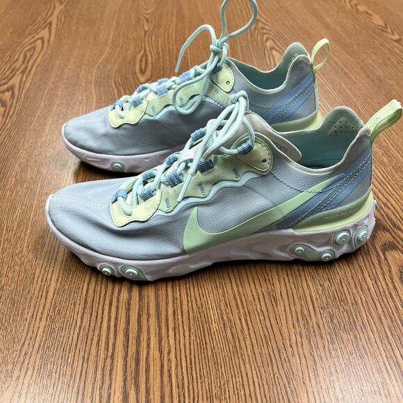 Women’s Nike React Element 55 Frosted Spruce BQ2728-100 Sneakers Size 8 (CON203) - Picture 7 of 11